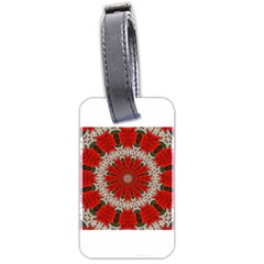 Red Flower Luggage Tag (two sides) from ArtsNow.com Front