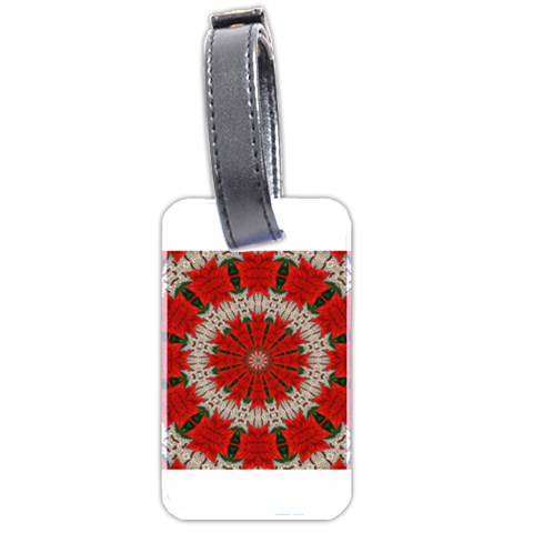 Red Flower Luggage Tag (two sides) from ArtsNow.com Back