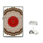 Red Center Doily Flip Top Lighter