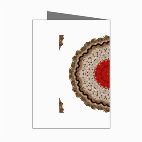 Red Center Doily Mini Greeting Card from ArtsNow.com Right