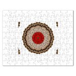 Red Center Doily Jigsaw Puzzle (Rectangular)