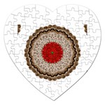 Red Center Doily Jigsaw Puzzle (Heart)