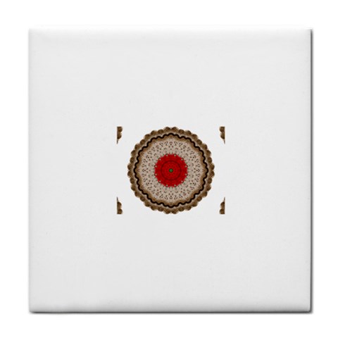 Red Center Doily Face Towel from ArtsNow.com Front