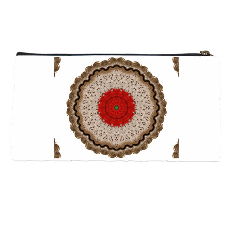 Red Center Doily Pencil Case from ArtsNow.com Back