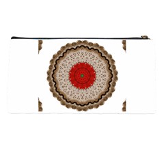 Red Center Doily Pencil Case from ArtsNow.com Back