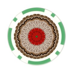 Red Center Doily Poker Chip Card Guard (10 pack) from ArtsNow.com Front