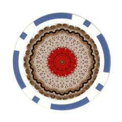 Red Center Doily Poker Chip Card Guard (10 pack) from ArtsNow.com Front