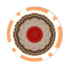 Red Center Doily Poker Chip Card Guard (10 pack) from ArtsNow.com Front