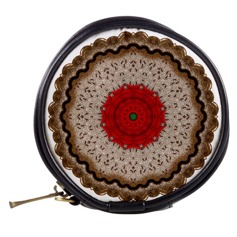 Red Center Doily Mini Makeup Bag from ArtsNow.com Back