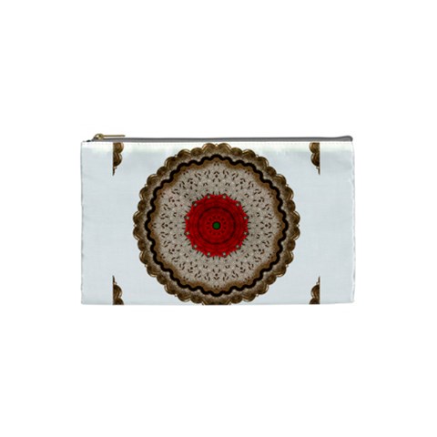 Red Center Doily Cosmetic Bag (Small) from ArtsNow.com Front