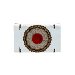 Red Center Doily Cosmetic Bag (Small) from ArtsNow.com Front