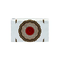 Red Center Doily Cosmetic Bag (Small) from ArtsNow.com Front