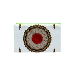 Red Center Doily Cosmetic Bag (Small) from ArtsNow.com Front