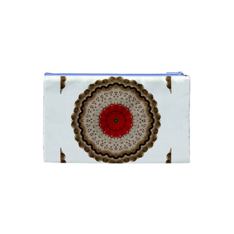 Red Center Doily Cosmetic Bag (Small) from ArtsNow.com Back