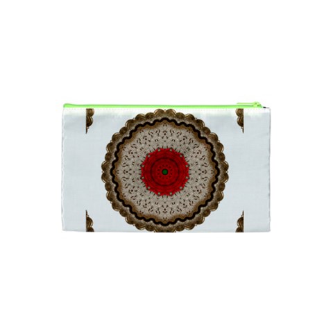 Red Center Doily Cosmetic Bag (Small) from ArtsNow.com Back