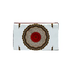 Red Center Doily Cosmetic Bag (Small) from ArtsNow.com Back