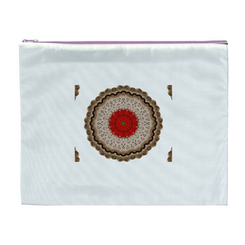 Red Center Doily Cosmetic Bag (XL) from ArtsNow.com Front