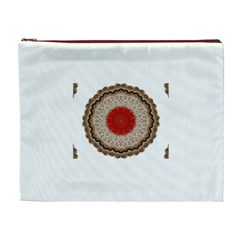 Red Center Doily Cosmetic Bag (XL) from ArtsNow.com Front