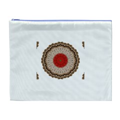 Red Center Doily Cosmetic Bag (XL) from ArtsNow.com Front