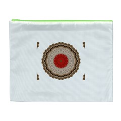 Red Center Doily Cosmetic Bag (XL) from ArtsNow.com Front