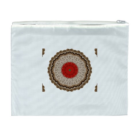 Red Center Doily Cosmetic Bag (XL) from ArtsNow.com Back