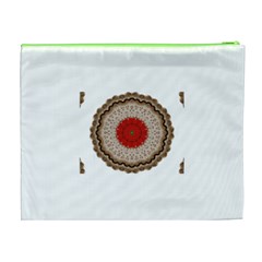 Red Center Doily Cosmetic Bag (XL) from ArtsNow.com Back