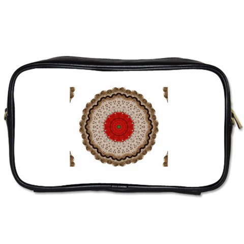 Red Center Doily Toiletries Bag (Two Sides) from ArtsNow.com Front