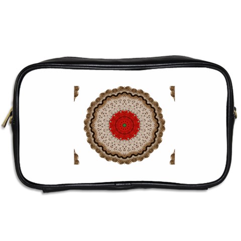 Red Center Doily Toiletries Bag (Two Sides) from ArtsNow.com Back