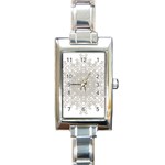 Silver Snowflake Doily Rectangular Italian Charm Watch