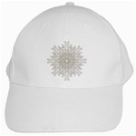 Silver Snowflake Doily White Cap