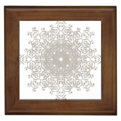 Silver Snowflake Doily Framed Tile from ArtsNow.com Front