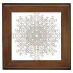 Silver Snowflake Doily Framed Tile