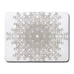 Silver Snowflake Doily Small Mousepad