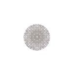 Silver Snowflake Doily 1  Mini Button