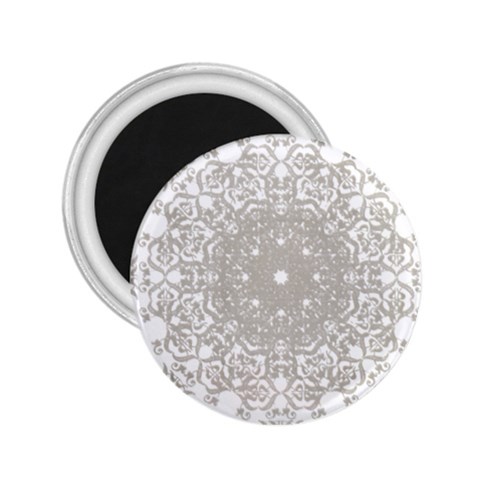 Silver Snowflake Doily 2.25  Magnet from ArtsNow.com Front