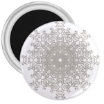 Silver Snowflake Doily 3  Magnet