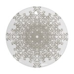 Silver Snowflake Doily Ornament (Round)