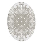 Silver Snowflake Doily Ornament (Oval)