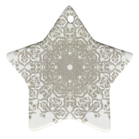 Silver Snowflake Doily Ornament (Star) from ArtsNow.com Front