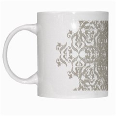 Silver Snowflake Doily White Mug from ArtsNow.com Left