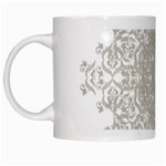 Silver Snowflake Doily White Mug