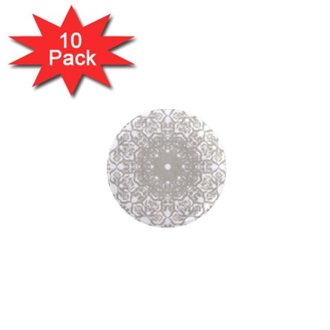 Silver Snowflake Doily 1  Mini Magnet (10 pack)  from ArtsNow.com Front