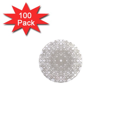 Silver Snowflake Doily 1  Mini Magnet (100 pack)  from ArtsNow.com Front