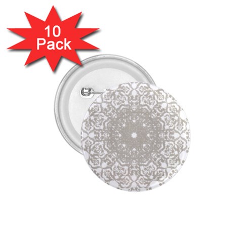 Silver Snowflake Doily 1.75  Button (10 pack)  from ArtsNow.com Front