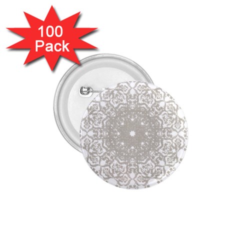 Silver Snowflake Doily 1.75  Button (100 pack)  from ArtsNow.com Front