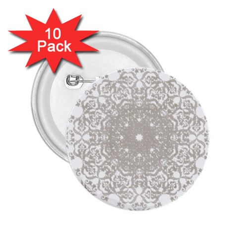 Silver Snowflake Doily 2.25  Button (10 pack) from ArtsNow.com Front