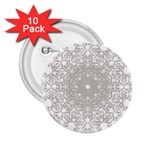 Silver Snowflake Doily 2.25  Button (10 pack)