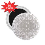 Silver Snowflake Doily 2.25  Magnet (10 pack)