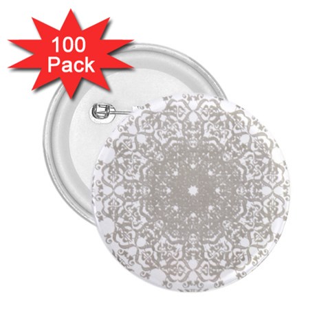 Silver Snowflake Doily 2.25  Button (100 pack) from ArtsNow.com Front