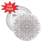 Silver Snowflake Doily 2.25  Button (100 pack)